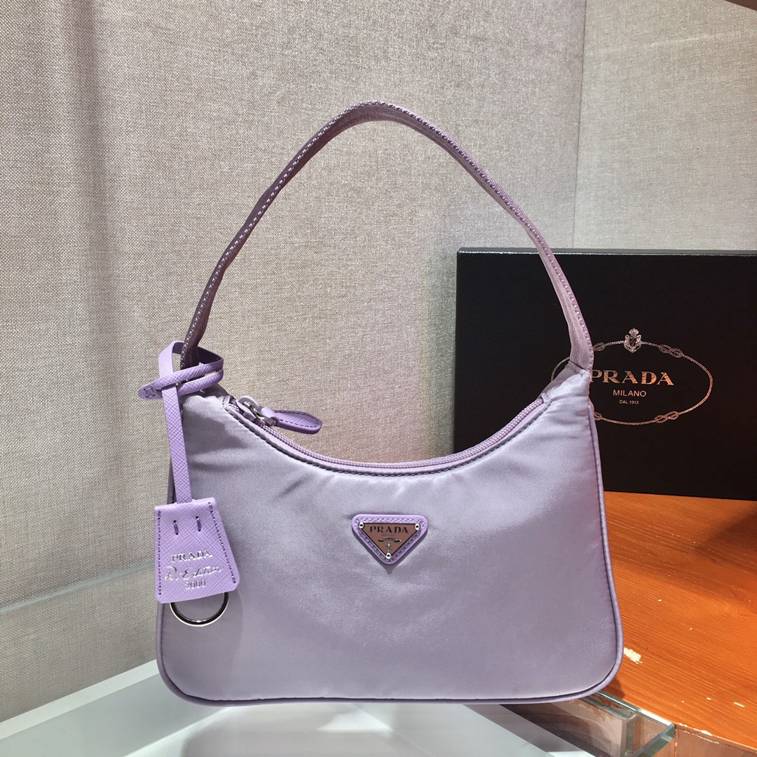 Prada Mini Re Nylon Re Edition 2000 Hobo Bag Handbag Wisteria 1NE515